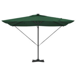 Berkfield Cantilever Roma Parasol With Leds - Green, 286 X 284 X 270 Cm Aluminium - thumbnail 5