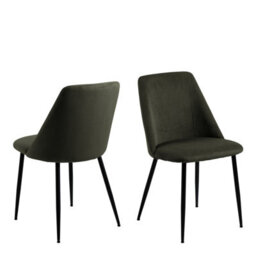 Furniture To Go Yale Dining Table In Oak Included 4 Ines Dining Chair In Olive Green - thumbnail 6