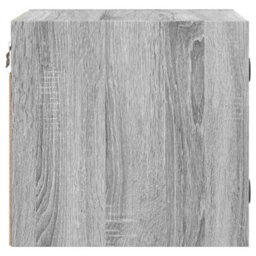 Berkfield Bedside Cabinets With Glass Doors 2 Pcs Grey Sonoma 35X37X35 Cm - thumbnail 8