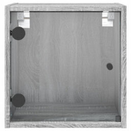 Berkfield Bedside Cabinets With Glass Doors 2 Pcs Grey Sonoma 35X37X35 Cm - thumbnail 7