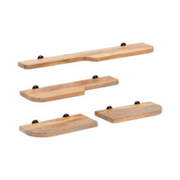 MH London Dale Solid Wood Set Of 4 Wall Mounted Floating Shelves - thumbnail 2