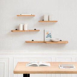 MH London Dale Solid Wood Set Of 4 Wall Mounted Floating Shelves - thumbnail 3