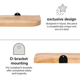 MH London Dale Solid Wood Set Of 4 Wall Mounted Floating Shelves - thumbnail 6