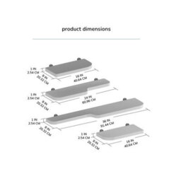MH London Dale Solid Wood Set Of 4 Wall Mounted Floating Shelves - thumbnail 7