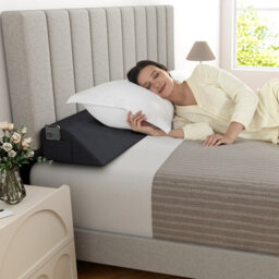 Costway Full Size Bed Wedge Pillow Bolster Trapezoidal Pillow Gap Filler - thumbnail 3