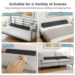 Costway Full Size Bed Wedge Pillow Bolster Trapezoidal Pillow Gap Filler - thumbnail 7