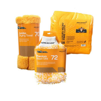 Mclaren  Jumbo Drying Towel + Wash Mitt+ Luxury Micro Fiber Cloth - image 1