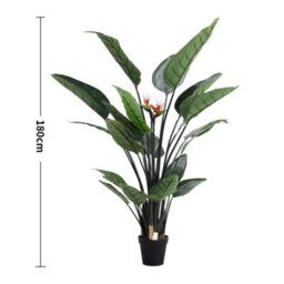 Living And Home Artificial Plant Fake Potted Bird Of Paradise Palm Tree In Black Pot 180 Cm - thumbnail 6