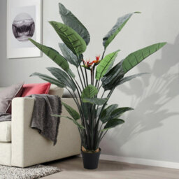 Living And Home Artificial Plant Fake Potted Bird Of Paradise Palm Tree In Black Pot 180 Cm - thumbnail 3