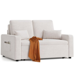Bealife 2 Seater Sofa Bed Pull Out Sleeper Convertible Fabric Sofa Chair - thumbnail 2