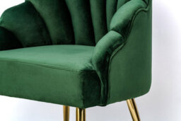 Nordlys Retro Metal And Green Velvet Lounge Chair Vintage Style Living Room - thumbnail 8