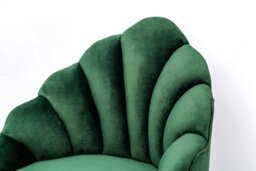 Nordlys Retro Metal And Green Velvet Lounge Chair Vintage Style Living Room - thumbnail 5