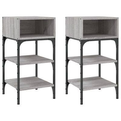 Berkfield Elegant Bedside Tables 2 Pcs Grey Sonoma 35X34.5X70 Cm Engineered Wood - image 1