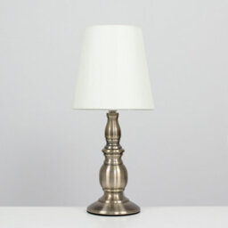 Valuelights Sierra Traditional Antique Brass Touch Table Lamp With Cream Shade - thumbnail 4