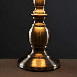 Valuelights Sierra Traditional Antique Brass Touch Table Lamp With Cream Shade - thumbnail 6