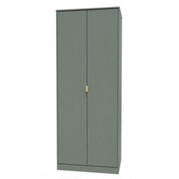 Moderna Ready Assembled Modern Matt Green Tall Double Wardrobe (H)1970mm (W)740mm (D)530mm - thumbnail 1
