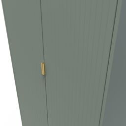 Moderna Ready Assembled Modern Matt Green Tall Double Wardrobe (H)1970mm (W)740mm (D)530mm - thumbnail 4