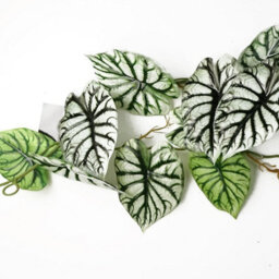 Leaf 6 X 120Cm Artificial Hanging Trailing Plant Alocasia Dragon Scale Light - thumbnail 5