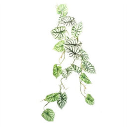 Leaf 6 X 120Cm Artificial Hanging Trailing Plant Alocasia Dragon Scale Light - thumbnail 6