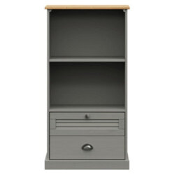 Vidaxl Bookcase Vigo Grey 60X35X114.5 Cm Solid Wood Pine - thumbnail 4