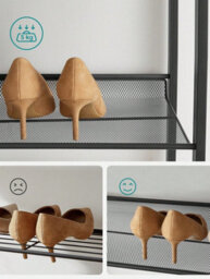 Songmics Shoe Rack, 8-Tier Stackable Shoe Storage Shelf, Metal Shoe Organiser With Adjustable Flat Or Angled Shelves - thumbnail 9