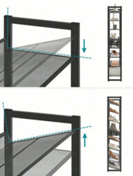 Songmics Shoe Rack, 8-Tier Stackable Shoe Storage Shelf, Metal Shoe Organiser With Adjustable Flat Or Angled Shelves - thumbnail 4