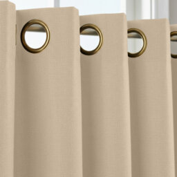 Moonlight Bedding Blackout Polyester Curtain Thermal Natural Cream Curtains With Eyelet Header (Single) 66X84Inch (168X213Cm) - thumbnail 2