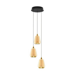 Luminosa Lighting Luminosa Alish Cluster Pendant Ceiling Light Brass Gold, Matt Black, Champagne Triac Dimmable Led 24W 1299Lm 3000K