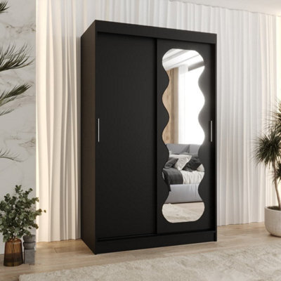 Arte Sophisticated Ebony Black Spoti Sliding Door Wardrobe 1200mm X 2000mm X 620mm - A Bold Storage Statement - image 1