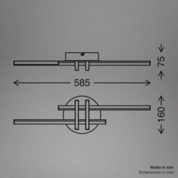 Briloner Modern Led Ceiling Light Flush Living Room Lamp Warm White Bedroom 18W, 2000Lm Coffee - thumbnail 5