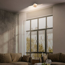 Briloner Modern Led Ceiling Light Flush Living Room Lamp Warm White Bedroom 18W, 2000Lm Coffee - thumbnail 4
