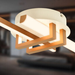 Briloner Modern Led Ceiling Light Flush Living Room Lamp Warm White Bedroom 18W, 2000Lm Coffee - thumbnail 3