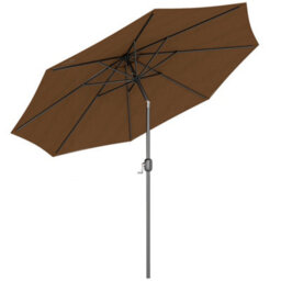 Outsunny 3(M) Patio Umbrella Outdoor Sunshade Canopy W/ Tilt & Crank Coffee - thumbnail 2