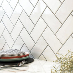 Top Ceramics White Flat Gloss Metro Ceramic Wall Tile (L)200mm X (W)100mm Each Box 0.88Sqm - thumbnail 2
