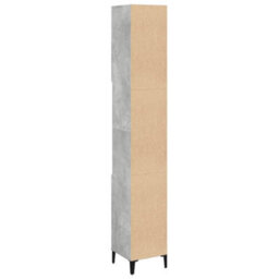 Vidaxl Bathroom Cabinet Concrete Grey 30X30X190 Cm Engineered Wood - thumbnail 7