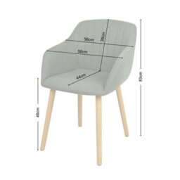 Luciano  Upholstered Armchair In Premium Textured Linen Green - thumbnail 9