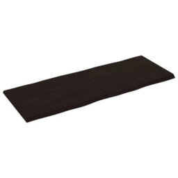 Berkfield Table Top Dark Brown 160X60X(2-4) Cm Treated Solid Wood Live Edge - thumbnail 4