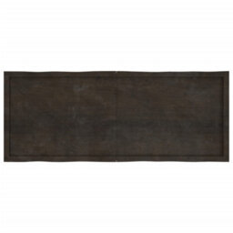 Berkfield Table Top Dark Brown 160X60X(2-4) Cm Treated Solid Wood Live Edge - thumbnail 5