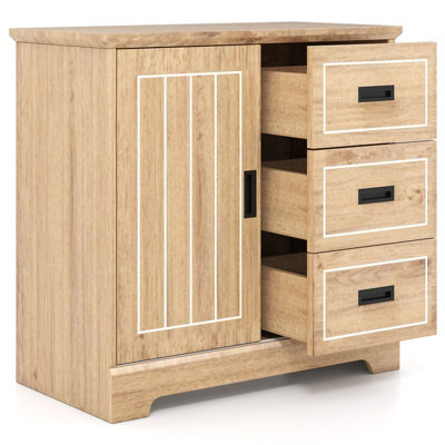 Gainoom Farmhouse Oak Sideboard Buffet Cabinet Kitchen Storage Cabinet - image 1