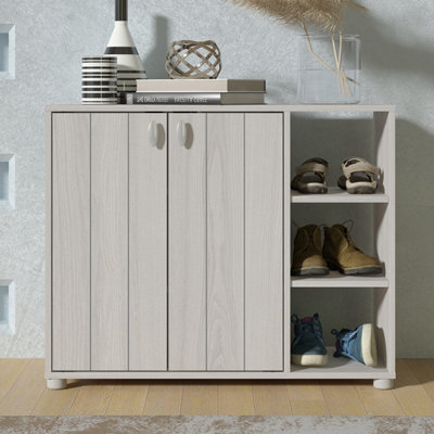 Gfw Bideford Shoe Cabinet Warm Grey Oak - image 1