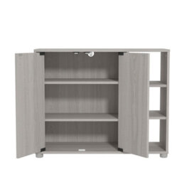 Gfw Bideford Shoe Cabinet Warm Grey Oak - thumbnail 3