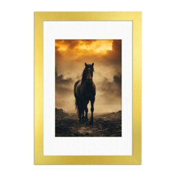 Ak Frames Gold A4 Frame With 9X6 Mount And Perspex Front