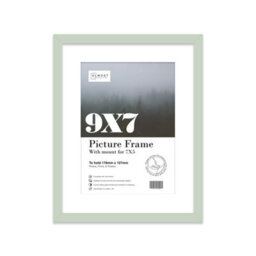 "9X7"" Mint Green Frame With Mount For 7X5"" Pictures 20mm Slim Edge Portrait And Landscape Display With Wall Hooks And Kickstand" - thumbnail 1