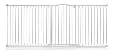Bettacare Extra Tall Curved Top Dog Gate, 225Cm - 234Cm, Matt White, Extra Tall 100Cm In Height, Pressure Fit Pet Gate - image 1