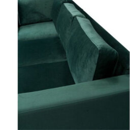 Orlando Velvet Living Room Corner Sofa Metal Legs Freestanding Upholstered Back 2355Cm 212Cm 85Cm Green Left - thumbnail 6
