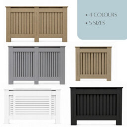 Caecus Blinds Radiator Cover Painted White W1720 X D190 X H815 mm - thumbnail 1