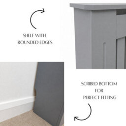 Caecus Blinds Radiator Cover Painted White W1720 X D190 X H815 mm - thumbnail 6