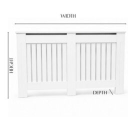 Caecus Blinds Radiator Cover Painted White W1720 X D190 X H815 mm - thumbnail 5