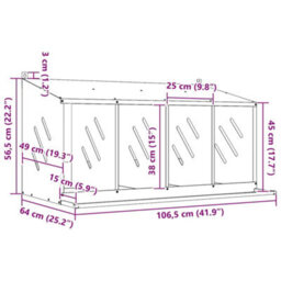Vidaxl Chicken Nesting Box With 4 Compartments Galvanized Silver Metal - thumbnail 3