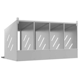 Vidaxl Chicken Nesting Box With 4 Compartments Galvanized Silver Metal - thumbnail 7